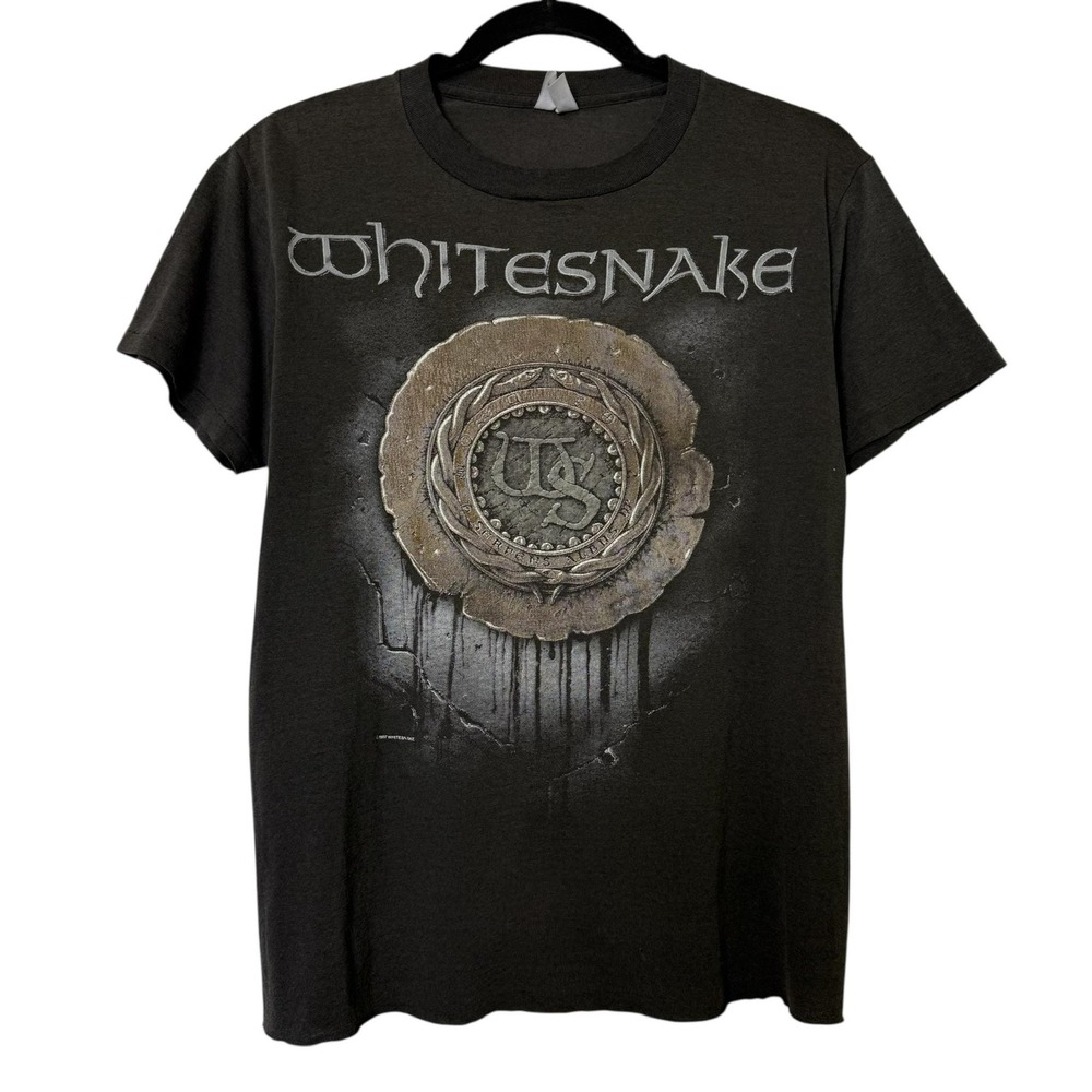 Vintage 90s Whitesnake 1987 Concert Tour Band T-Shirt Size M